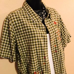 Cabin Creek Embroidered Plaid Shirt